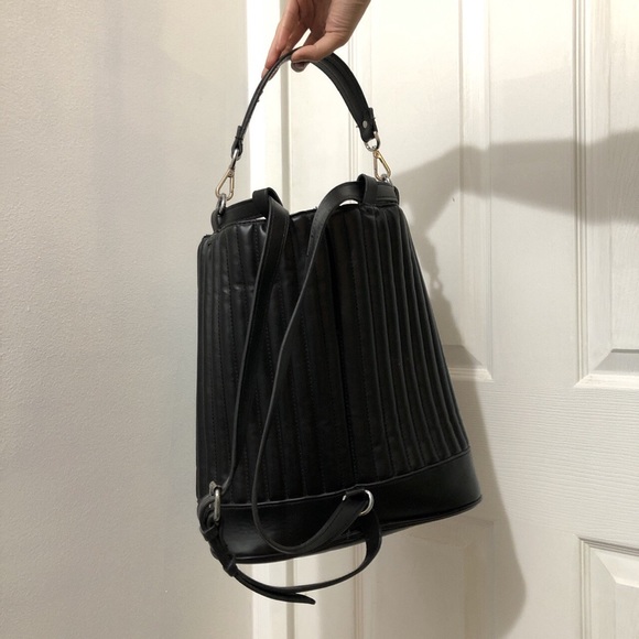 HOST PICK | Zara Black Faux Leather Bucket Bag - Picture 2 of 4